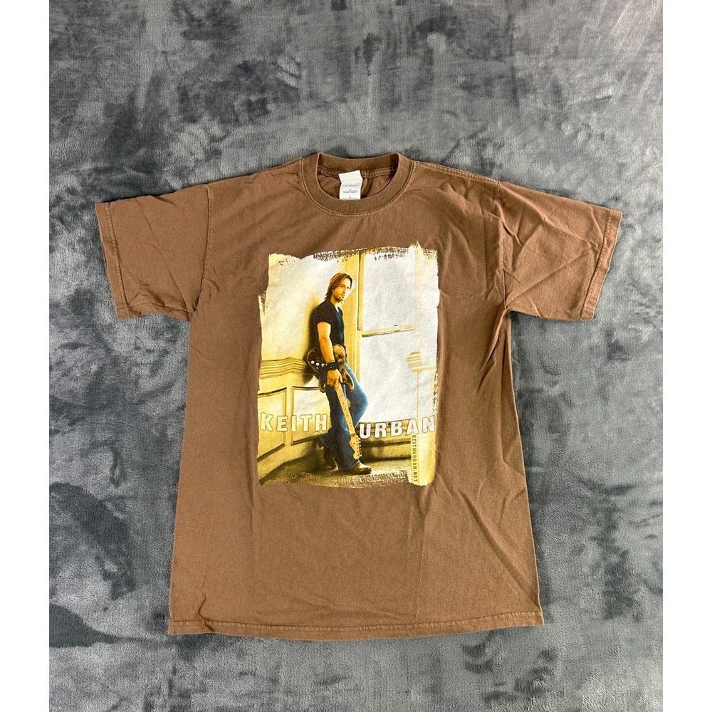 Vintage Keith Urban Alive in‎ '05 Tour T-Shirt Medium World Tour Acid Wash Retro